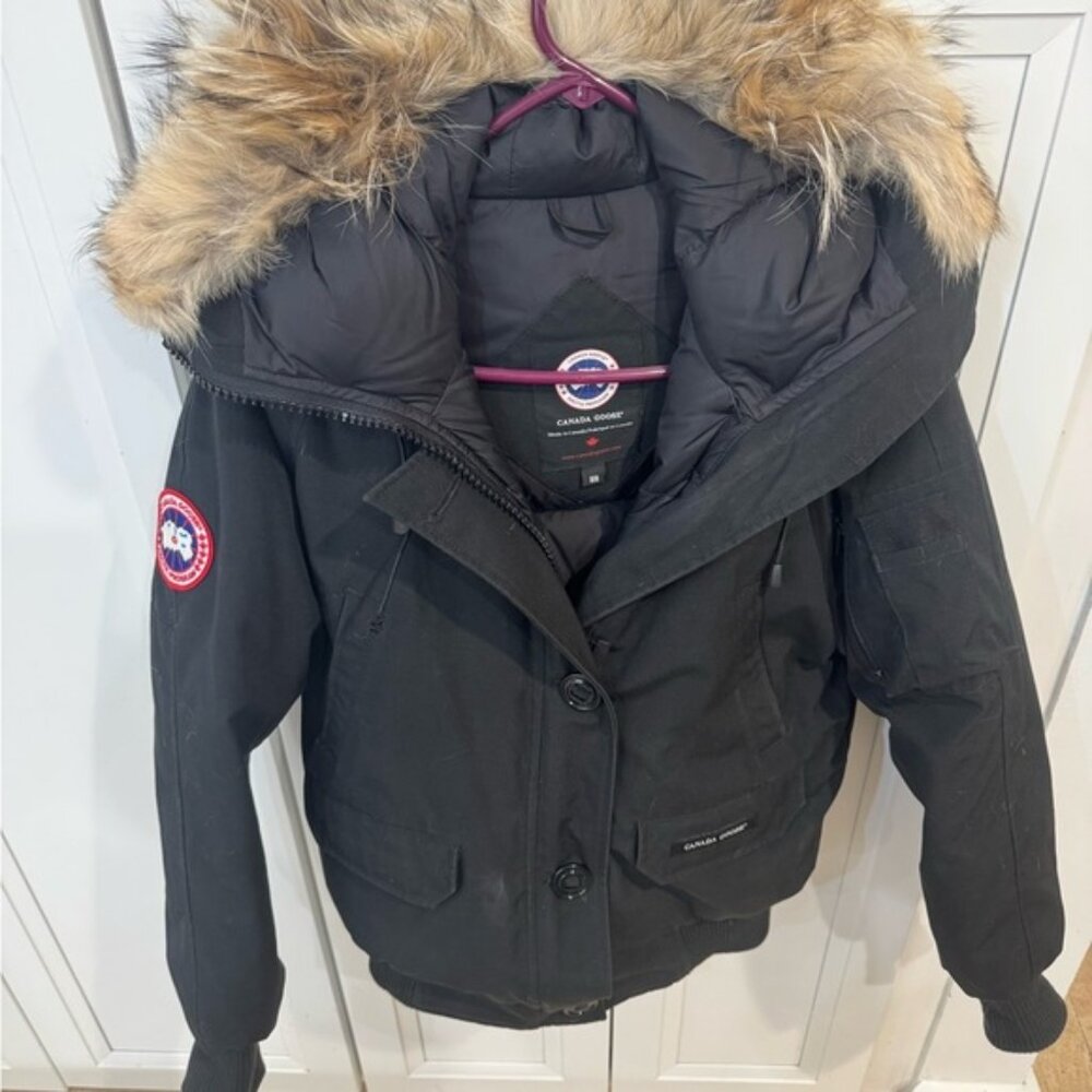 Canada Goose Black Jacket with Fur Hood